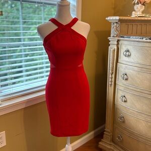 NWOT B. Smart Strapless Scarlet Dress